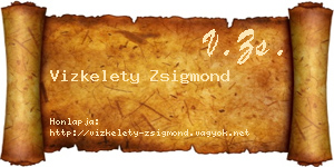 Vizkelety Zsigmond névjegykártya